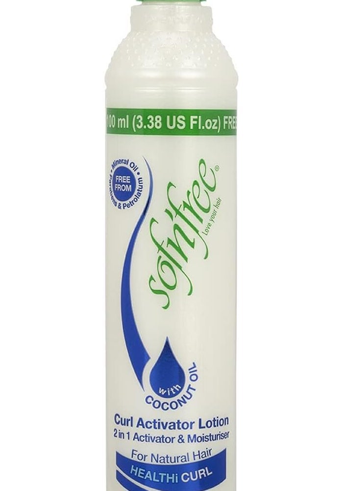 SOFNFREE SOF N' FREE Curl Activator Lotion with Coconut Oil - 11.83 fl oz (350ml) for Natural Hair, Curls, and Waves - Image 1